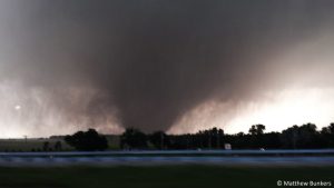 This is a picture of an EF-4 tornado near Chapman, Kansas, on 25 May 2016.